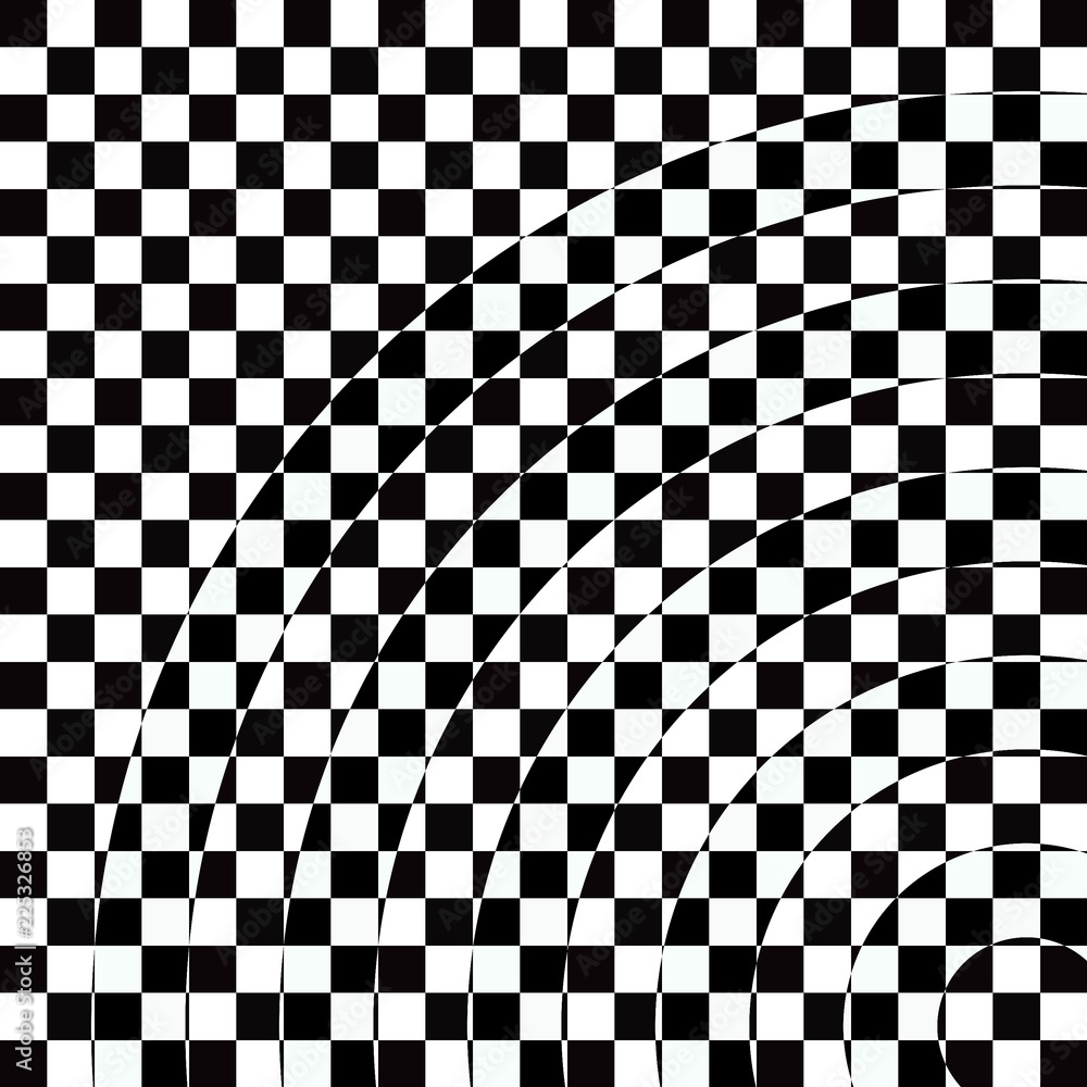 Fototapeta premium Black and white checkered abstract background