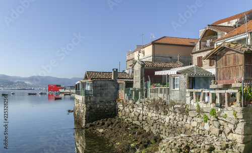 beautiful medieval fishing village of Combarro, Ria de Pontevedra, Galicia, Spain