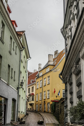 Streetscape of Tallinn UNESCO World Heritage Site