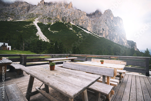 terrace at the rifugio photo