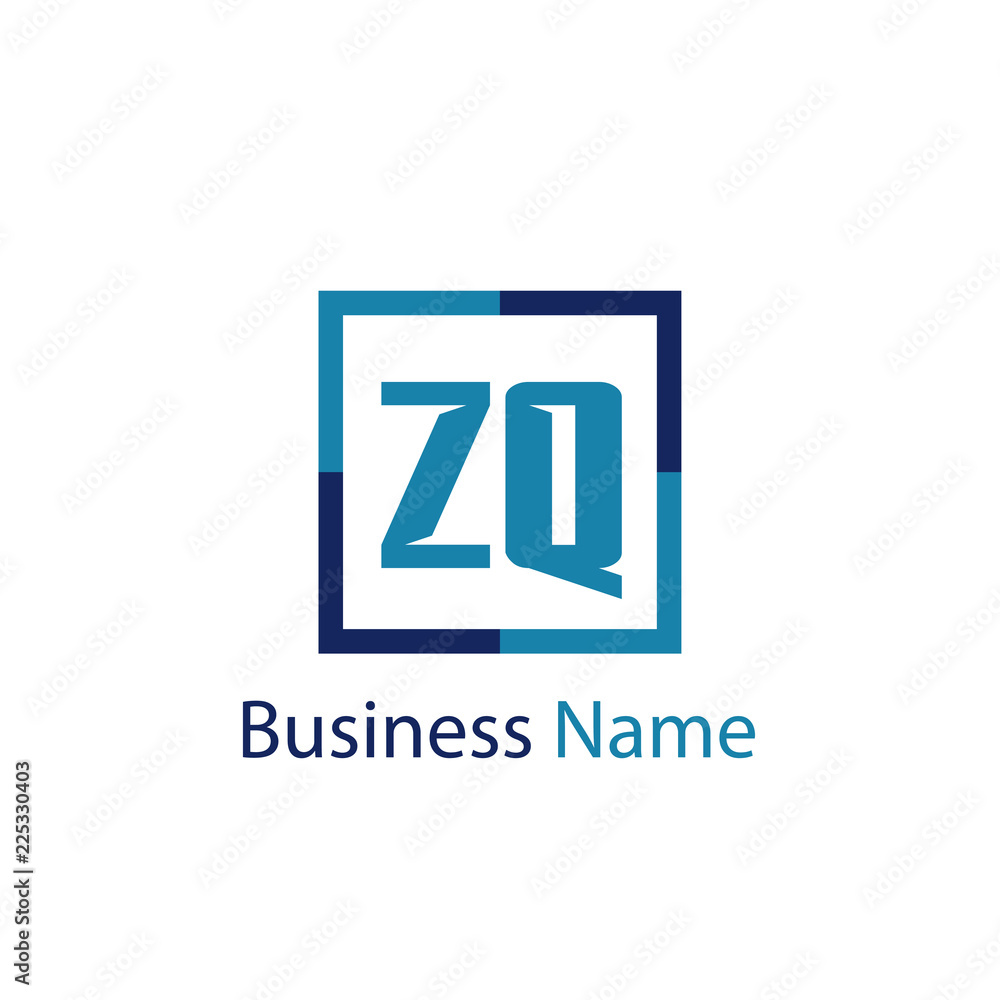 Obraz premium Initial Letter ZQ Logo Template Design