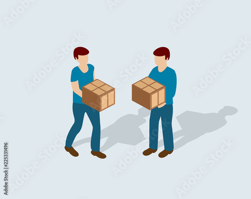 Isometric loader worker