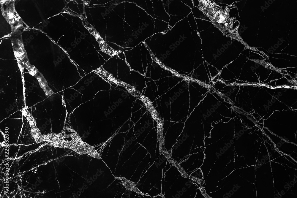 Black marble texture crack vien seamless patterns abstract background