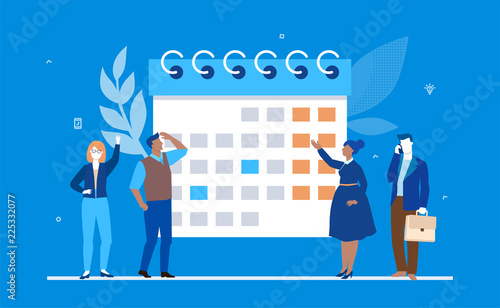 Business planning - flat design style colorful illustration