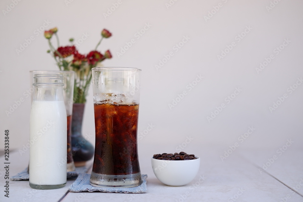 Iced coffee with milk Iced coffee with milk