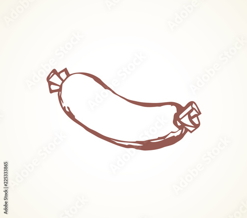 Sausage. Vector drawing