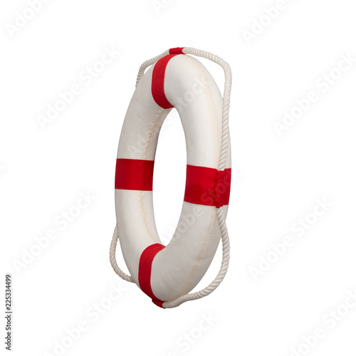 Lifebuoy ring on white back ground isolate.