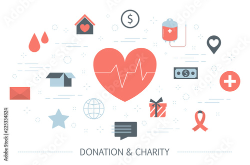 Charity and donation concept