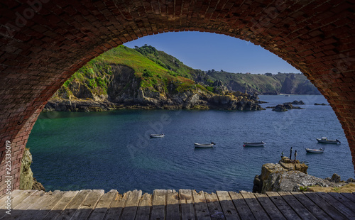 Canvas Print Saints Bay Cove in Guernsey, United KIngdom