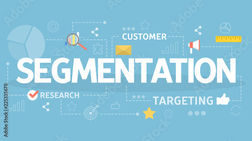 Segmentation in the business and marketing concept. photo