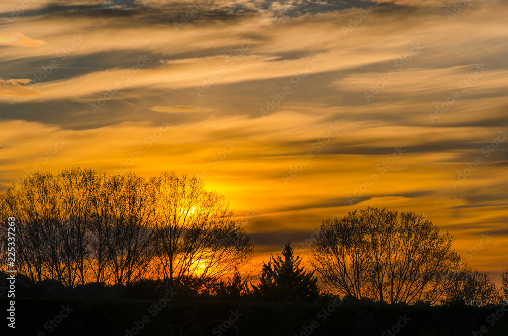 Sunset in autumn Sunset in autumn