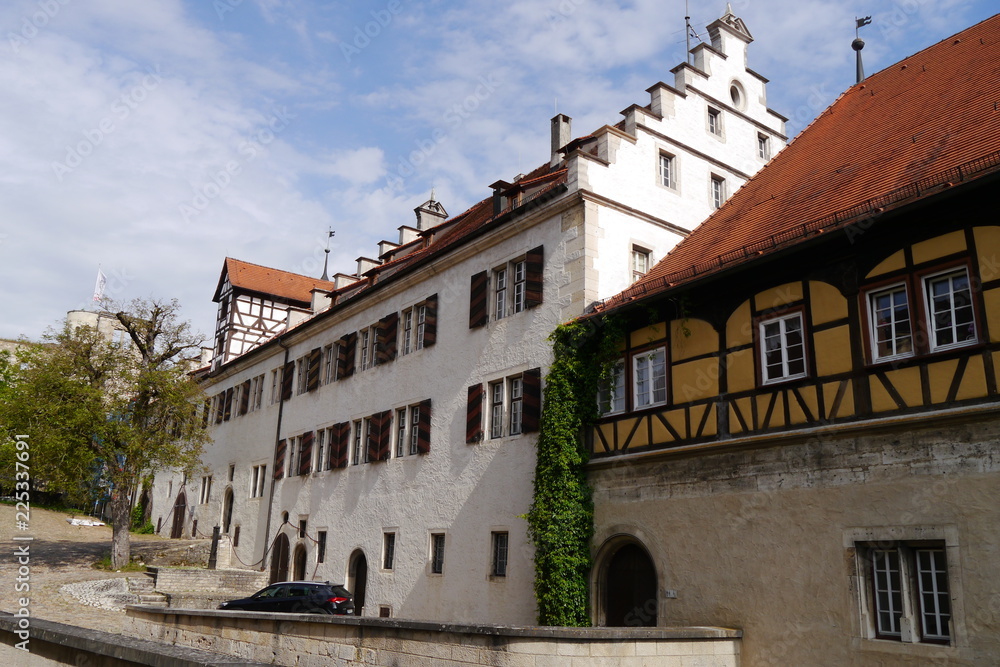Stufengiebel auf Schloss Hellenstein