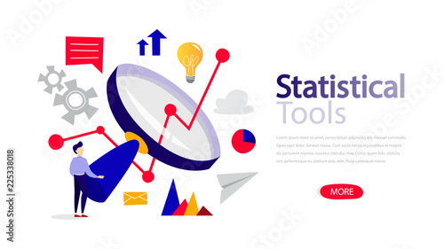 Statistical tools banner template for web page