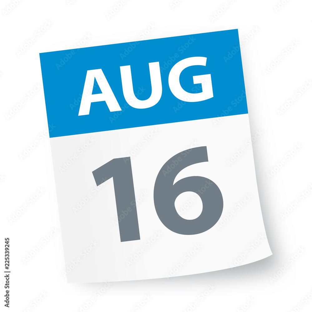 August 16 - Calendar Icon August 16 - Calendar Icon