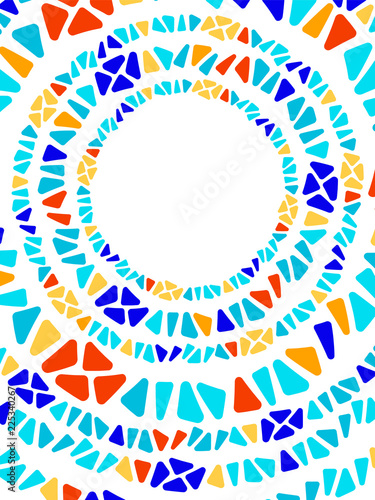 Colorful stained glass tria...