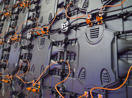 LED wall, rear mounting structure