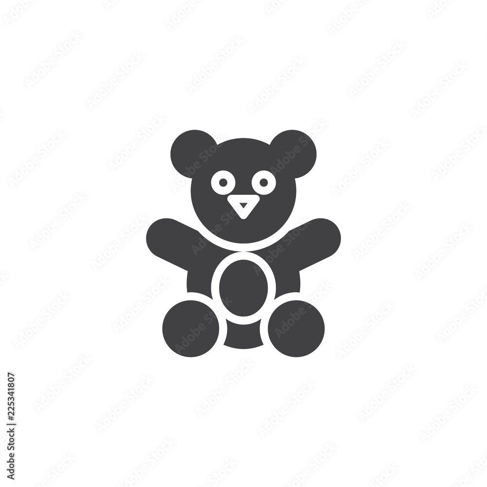 flat teddy bear