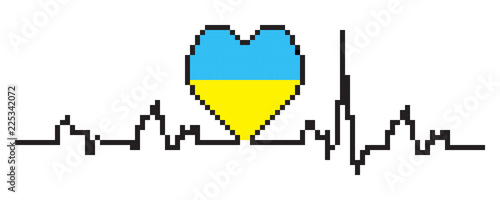 patriotic blue-yellow heart. Ukraine. love of the country.
