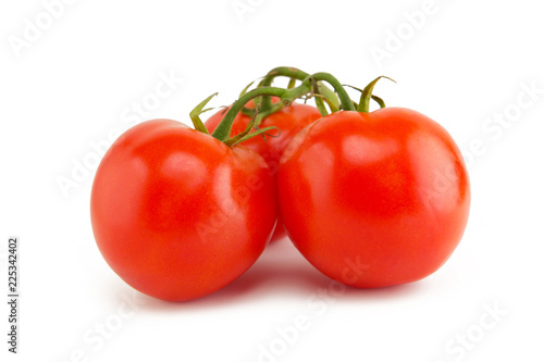 fresh tomatoes on white background