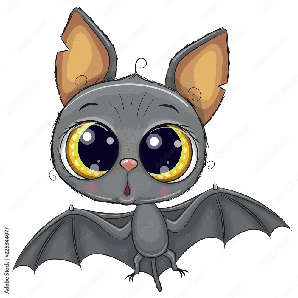 Fototapeta premium Cute Bat Isolated on a White Background