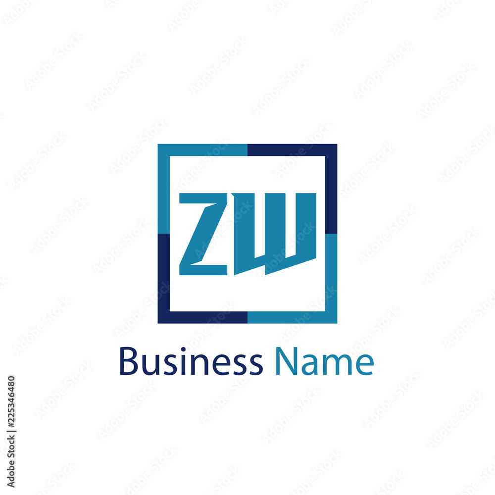 Initial Letter ZW Logo Template Design Initial Letter ZW Logo Template Design