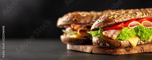 Fotografie, Obraz Classic BLT sandwiches