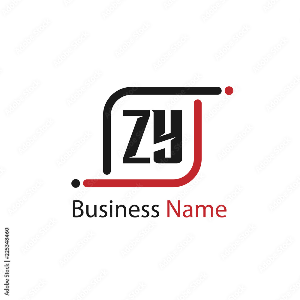 Fototapeta premium Initial Letter ZY Logo Template Design