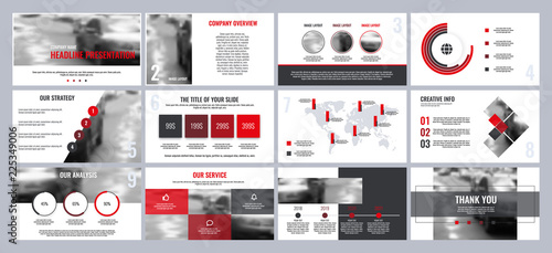 Business presentation templates from infographic elements.