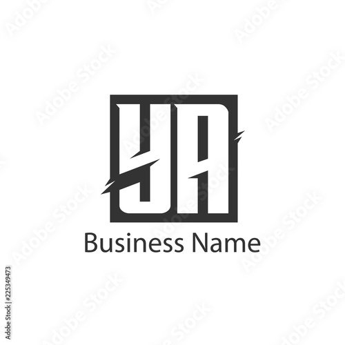 Initial Letter YA Logo Template Design