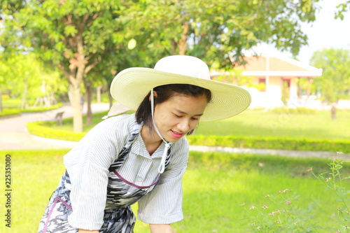 young woman gardening  © kunio