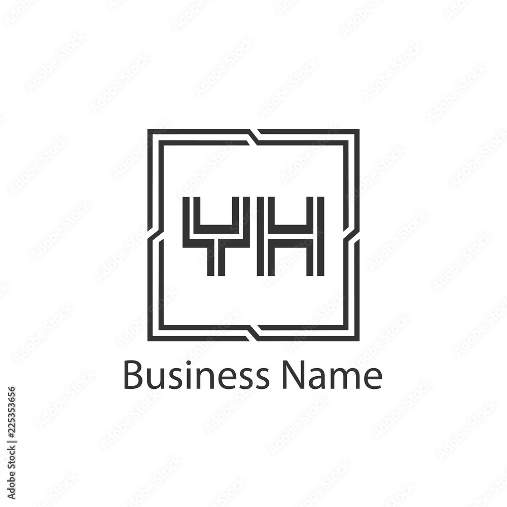 Initial Letter YH Logo Template Design Initial Letter YH Logo Template Design