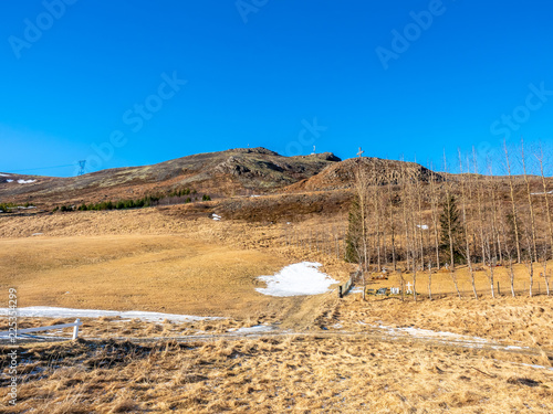 Landscape near Ulfljotsvatn lake, Iceland photo