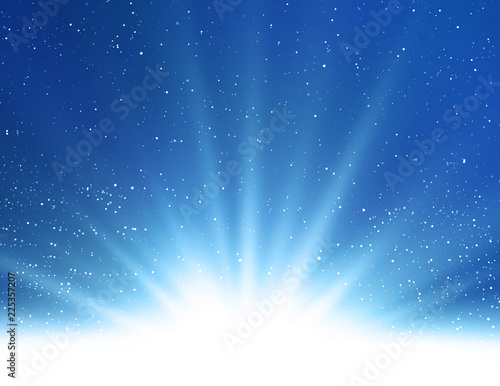 Vector Abstract shiny magic blue light background