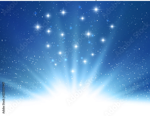 Vector Abstract shiny magic blue light background
