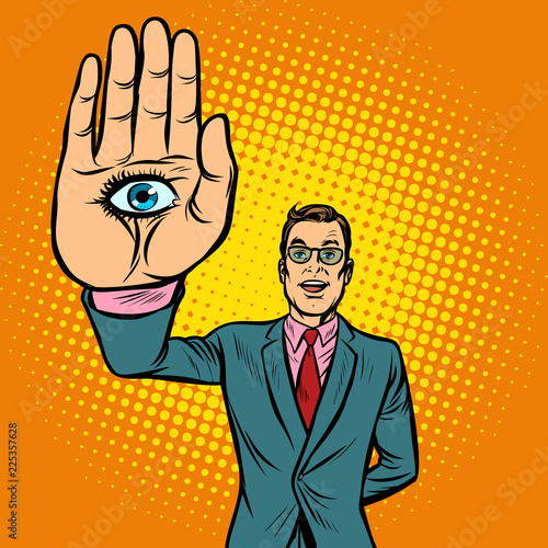 man eye palm, spiritism occult
