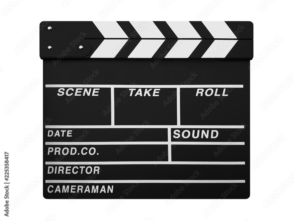 Clapperboard isolated on White