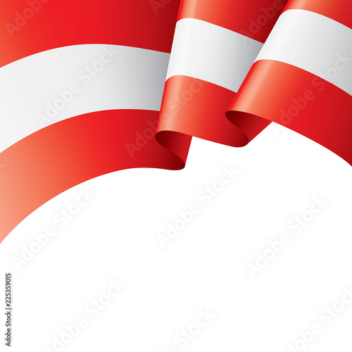 Austria flag, vector illustration on a white background