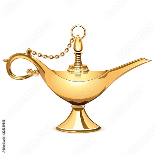 Vector Magic Golden Lamp