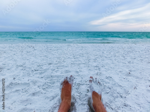 Siesta Key, USA - The white sand at Siesta key beach at Florida
