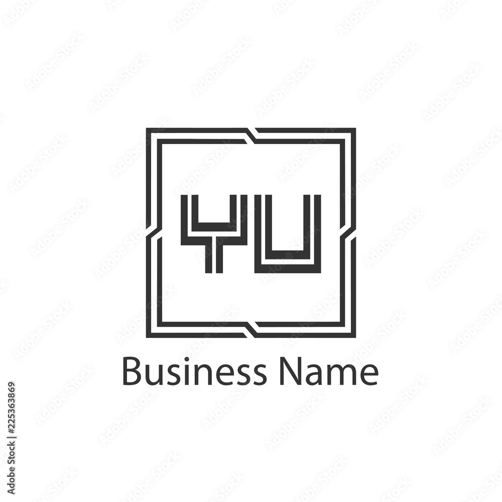 Initial Letter YU Logo Template Design Initial Letter YU Logo Template Design