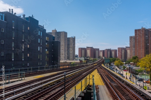 Empty Metro Tracks in Brooklyn, New York