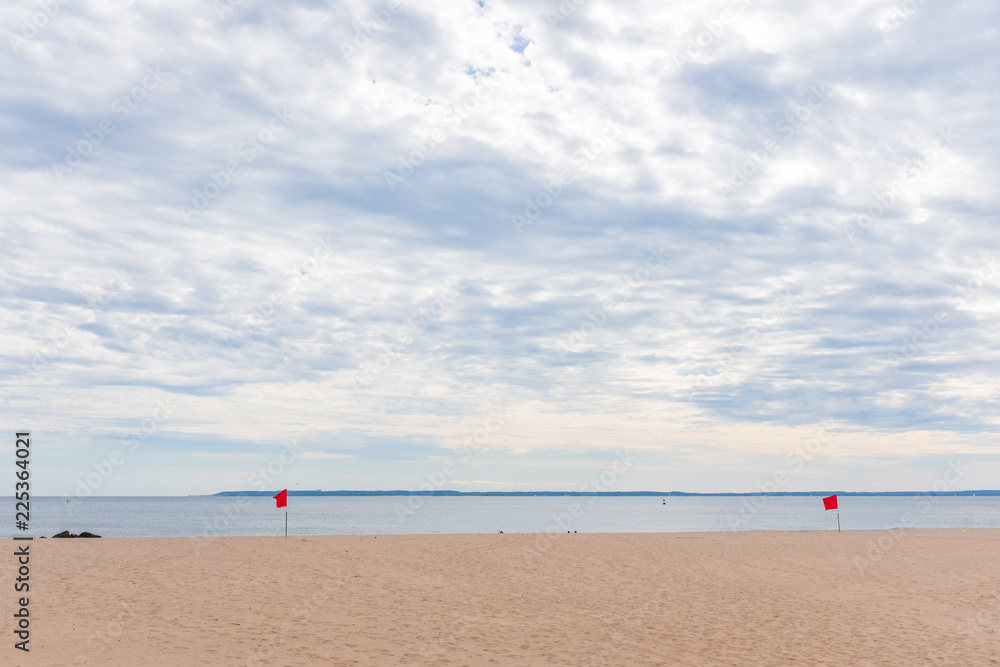 Empty beach at Coney Island, New York