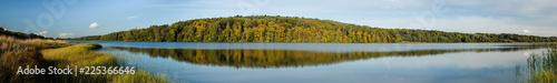 panorama of the autumn lake