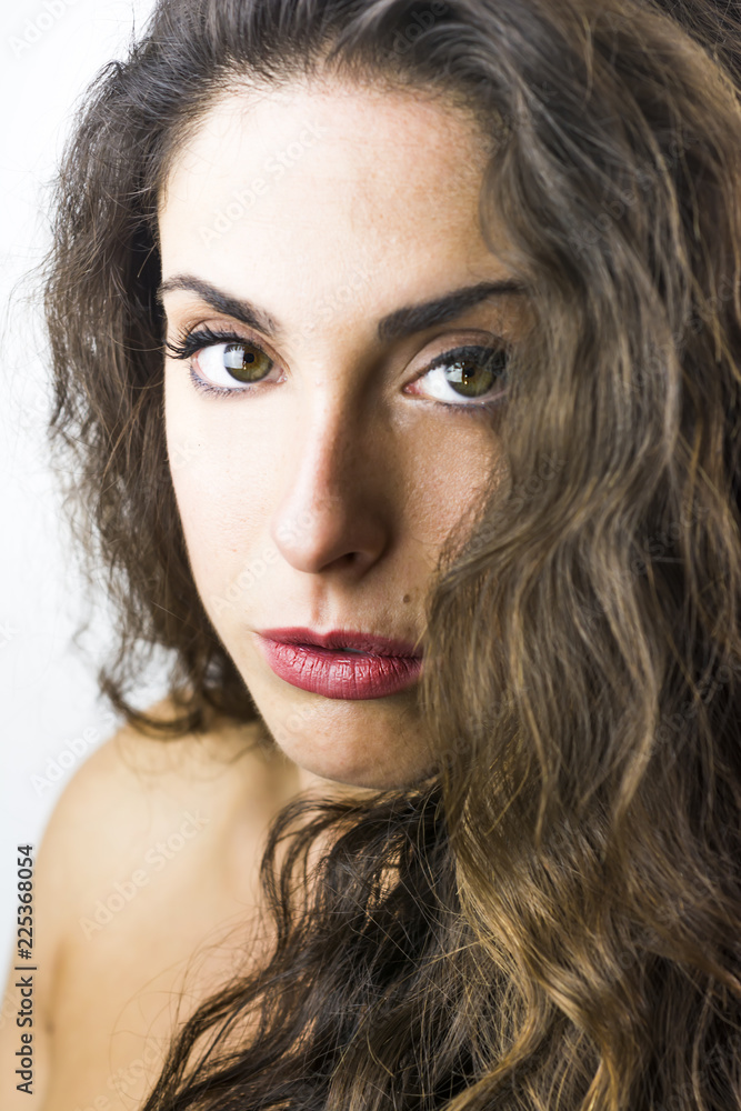 Beautiful woman on white background Beautiful woman on white background