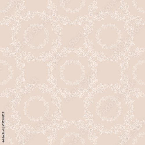 seamless geometric abstract pattern with floral motive