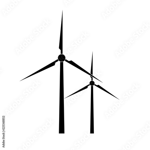 wind power Icon, logo on white background