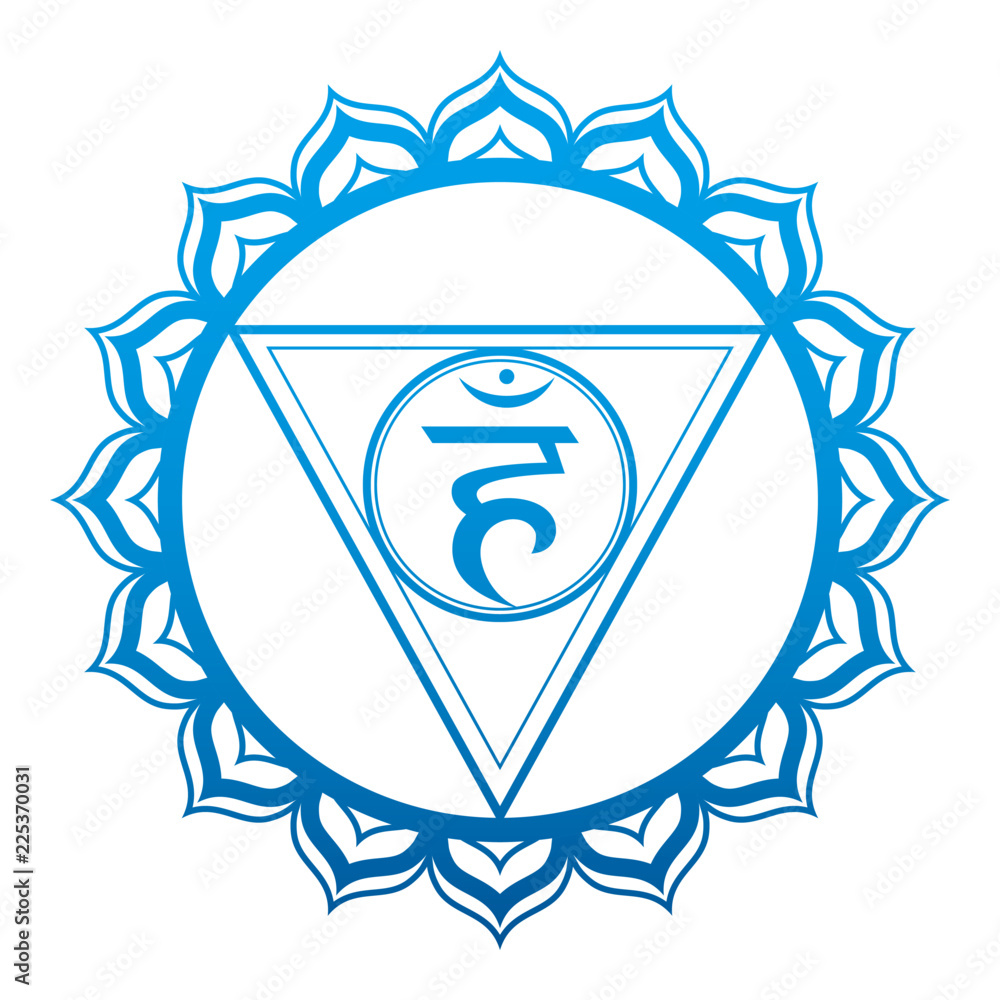 Throat Chakra Vector Illustration Stock Vector | Adobe Stock