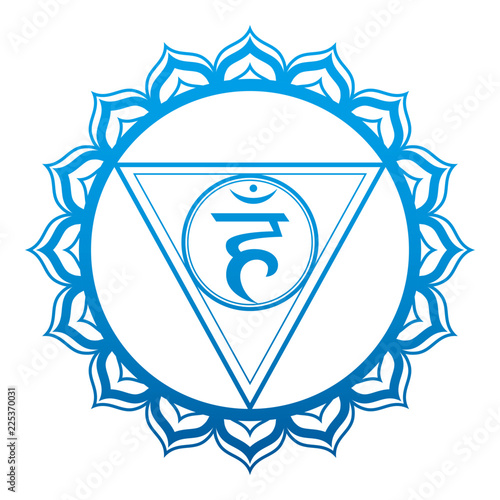 Throat Chakra Vector Illustration
