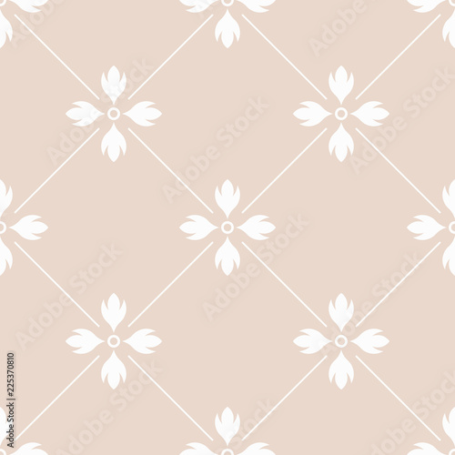 abstract floral seamless pattern with flowers, netting and leaves