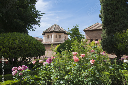 Jardines del Partal, Nasridenpalast, Alhambra, Granada, Andalusien, Spanien